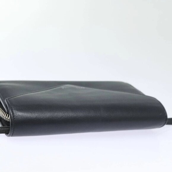 BALENCIAGA Paper Manny Long Wallet Leather Black Silver - Picture 5 of 15